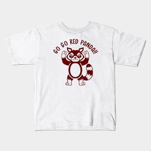 Go Go Red Panda (Mono 2) Kids T-Shirt